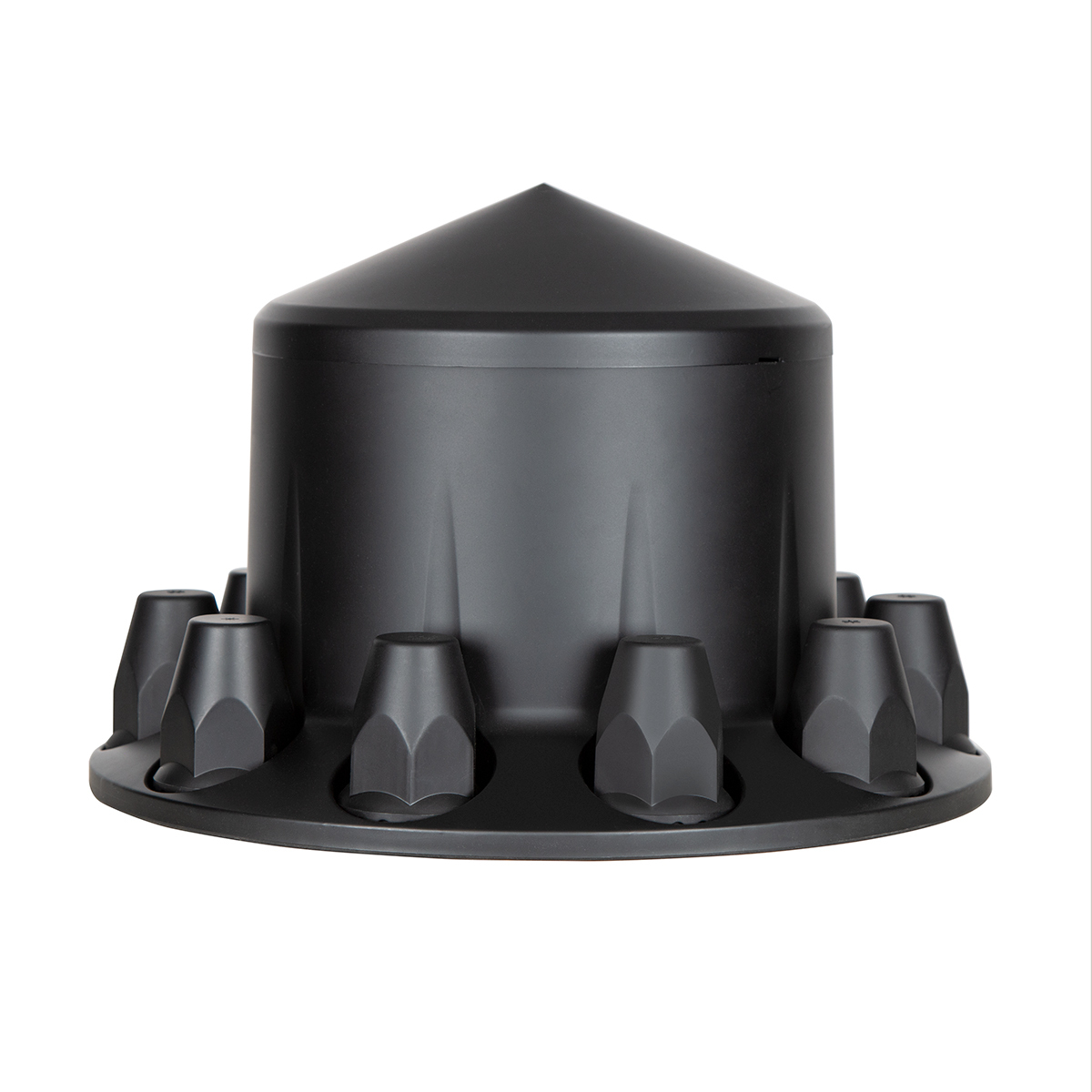 Pointed Rear Axle Cover With 33mm Standard Thread-On Nut Covers - Matte Black