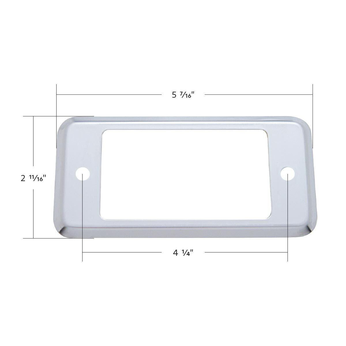 Plain Stainless "A" Panel Pocket Cover for Peterbilt