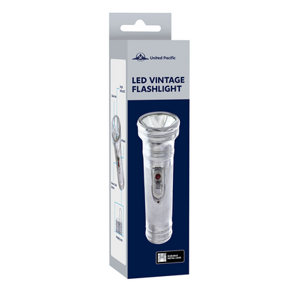 Chrome Vintage Style LED Flashlight