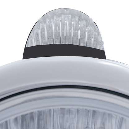 Black Guide 682-C Headlight H4 With Amber LED & Dual Mode LED Signal - Clear Lens