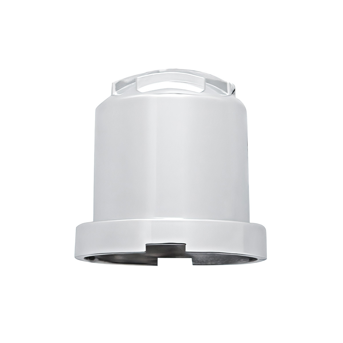 3/4" X 7/8" Chrome Plastic Iron Cross Nut Cover, Push-On Style (Bulk)