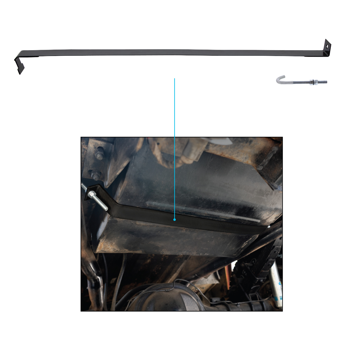 Rear Fuel Tank Strap For 1966-76 Ford Bronco