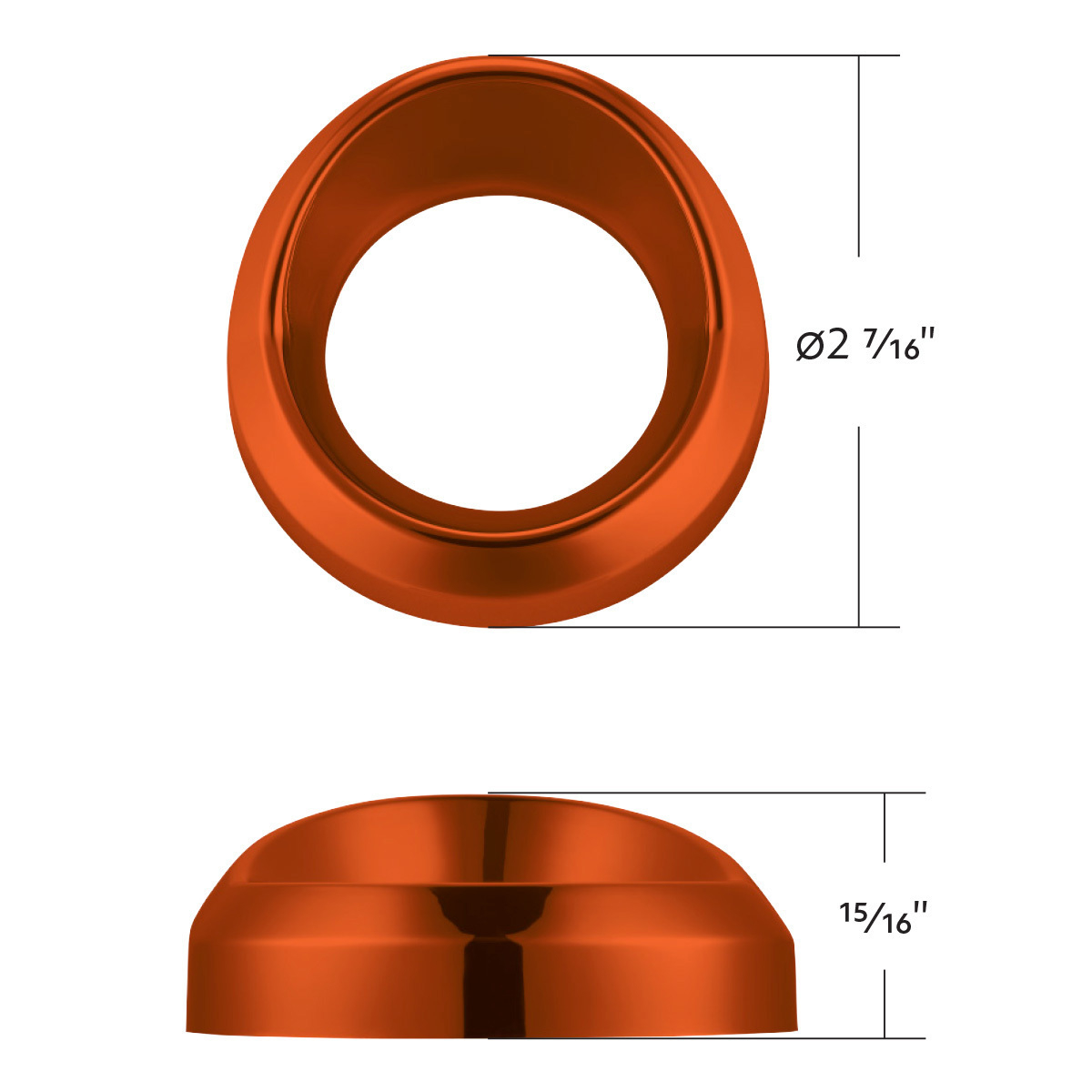Candy Color Small Gauge Cover With Visor-Cadmium Orange