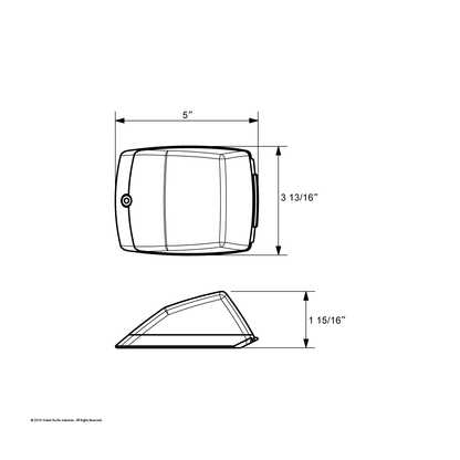 17 LED Reflector Square Cab Light - Amber LED/Clear Lens