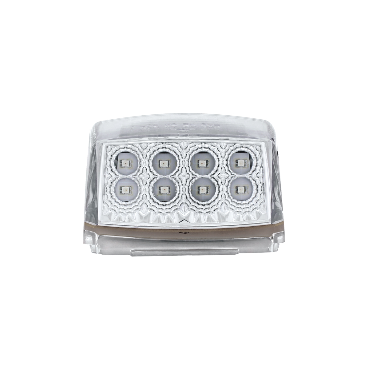 17 LED Reflector Square Cab Light - Amber LED/Clear Lens