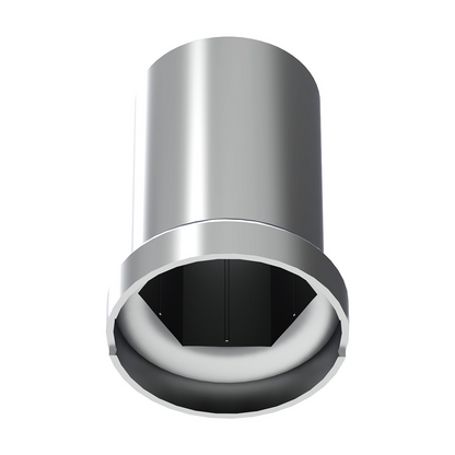 33mm X 3-3/16" Chrome Plastic Pointed Nut Covers With Flange - Push-On (Color Box Of 20)