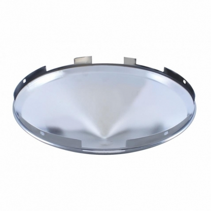 6 Uneven Notched Stainless Steel Pointed Front Hubcap - 7/16" Lip