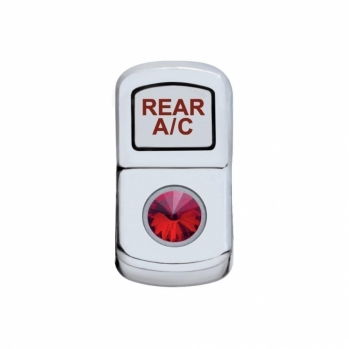 "Rear A/C" Rocker Switch Cover With Red Crystal