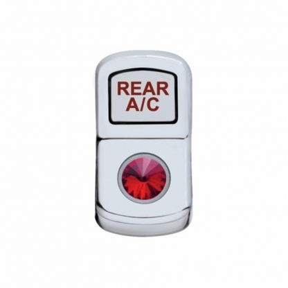 "Rear A/C" Rocker Switch Cover With Red Crystal