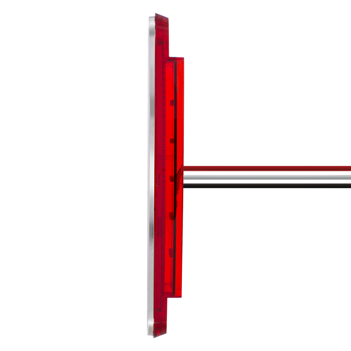 15 Red LED Side Marker With Stainless Steel Trim For 1973-80 Chevy & GMC Truck, Red Lens