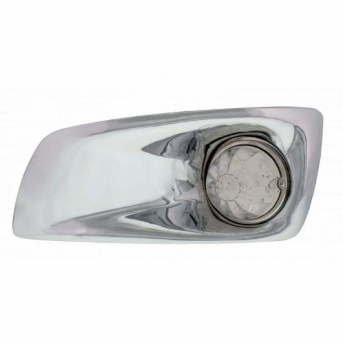 Fog Light Cover With 17 LED Watermelon Light For 2007-2017 KW T660 (Driver) - Amber LED/ Clear Lens