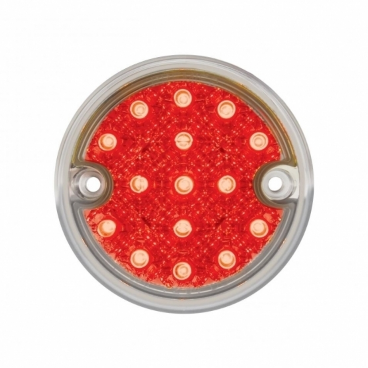 15 LED 3" Reflector Series 4 Light Only For Double Face Light Housing - Red LED/Clear Lens (Bulk)