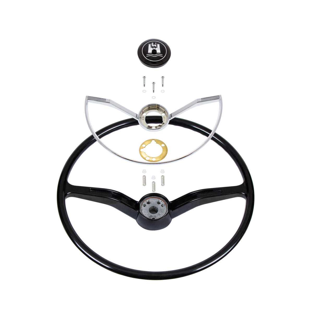 15-3/4" steering wheel for 1962-1971 Volkswagen Beetle/Karmann Ghia/Type 3 - Black