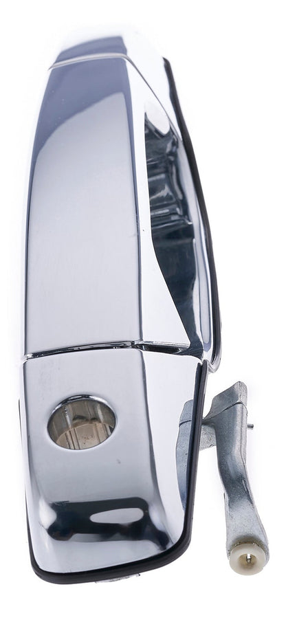 Exterior Door Handle Front LH, Front RH, Rear LH, Rear RH Plastic All Chrome for 2007-2013 Chevrolet Avalanche Tahoe Suburban Silverado; 2007-2013 GMC Yukon Sierra; 2007-2013 Cadillac Escalade