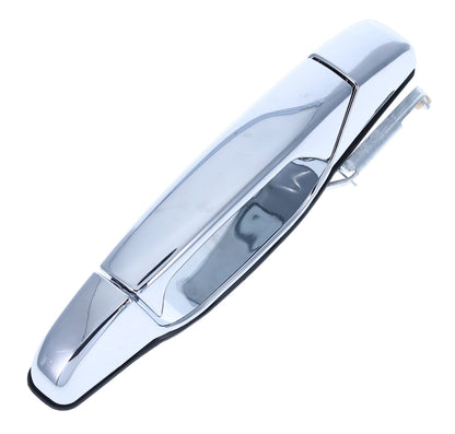 Exterior Door Handle Front LH, Front RH, Rear LH, Rear RH Plastic All Chrome for 2007-2013 Chevrolet Avalanche Tahoe Suburban Silverado; 2007-2013 GMC Yukon Sierra; 2007-2013 Cadillac Escalade