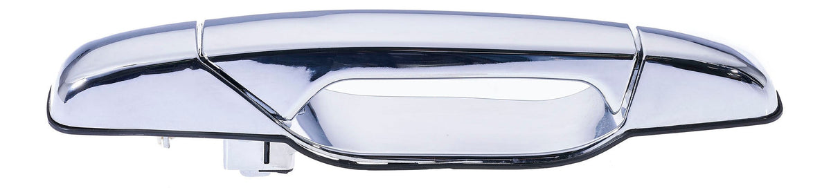 Exterior Door Handle Front LH, Front RH, Rear LH, Rear RH Plastic All Chrome for 2007-2013 Chevrolet Avalanche Tahoe Suburban Silverado; 2007-2013 GMC Yukon Sierra; 2007-2013 Cadillac Escalade