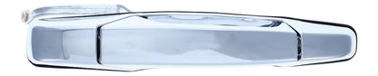 Exterior Door Handle Front LH, Front RH, Rear LH, Rear RH Plastic All Chrome for 2007-2013 Chevrolet Avalanche Tahoe Suburban Silverado; 2007-2013 GMC Yukon Sierra; 2007-2013 Cadillac Escalade