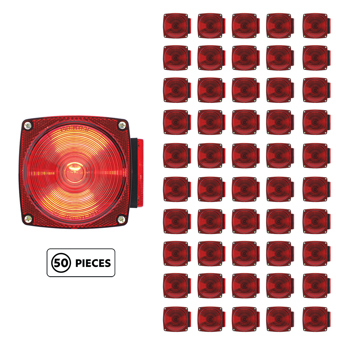 Under 80" Wide Combination Trailer Light Without License Light (50 Pcs)