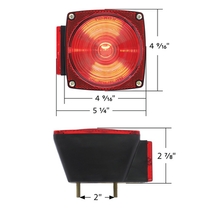 Under 80" Wide Combination Trailer Light Without License Light (50 Pcs)