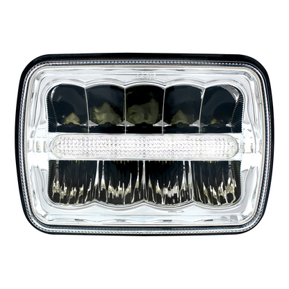 ULTRALIT - 9 High Power LED 5" X 7`" Rectangular Light With White Position Light Bar