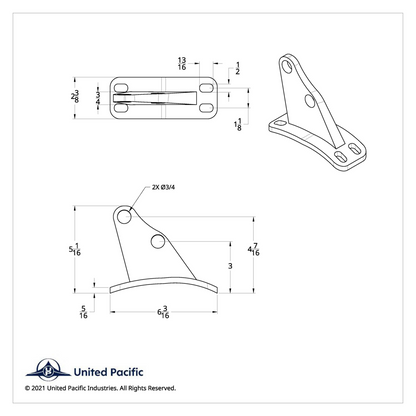 304 Stainless Steel Angled Exhaust Bracket For Peterbilt