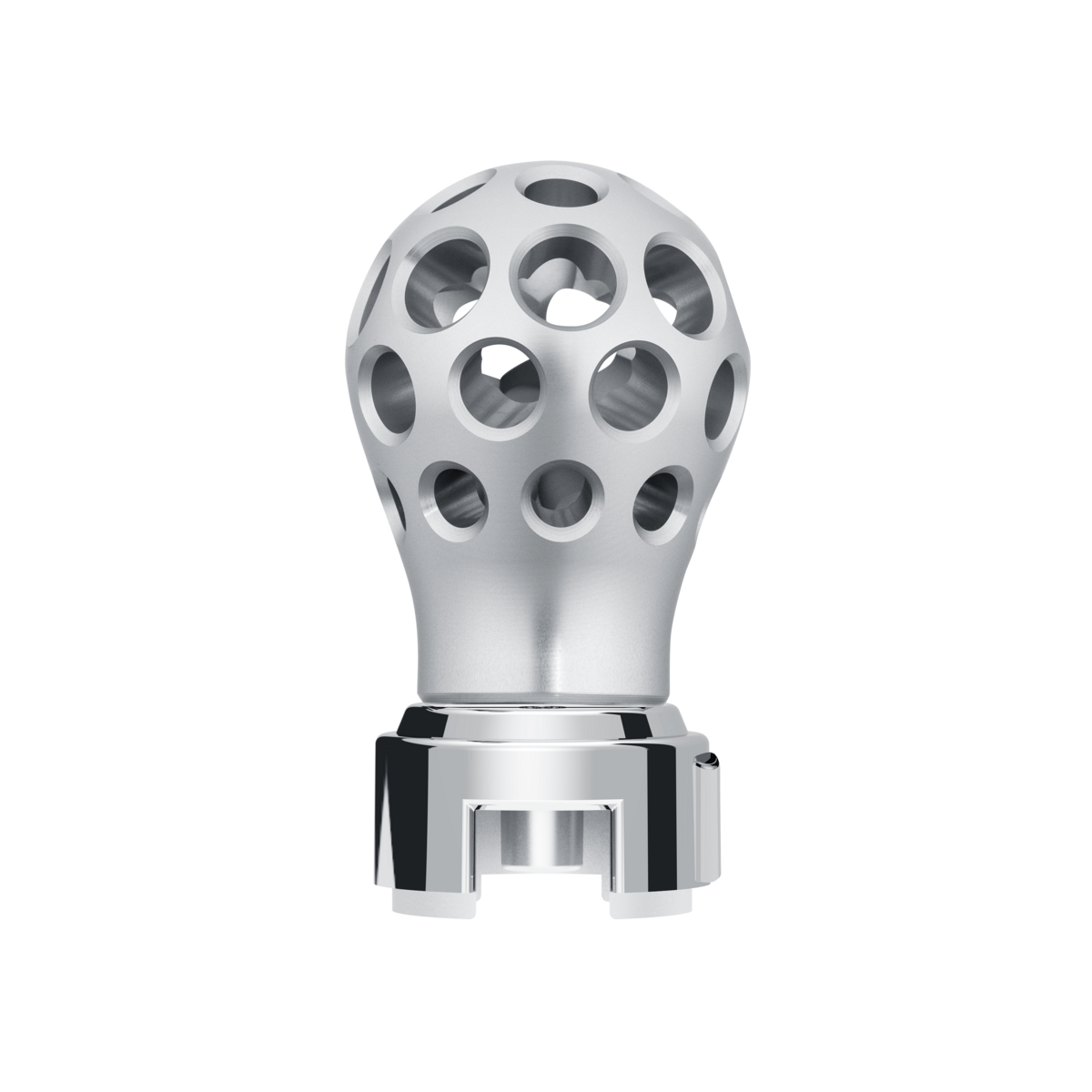Thread-On Annodized Phoenix Ball Gearshift Knob With LED 13/15/18 Speed Adapter-White LED