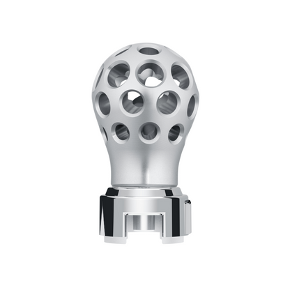 Thread-On Annodized Phoenix Ball Gearshift Knob With LED 13/15/18 Speed Adapter-White LED