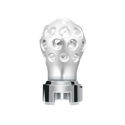 Thread-On Annodized Phoenix Ball Gearshift Knob With LED 13/15/18 Speed Adapter-White LED