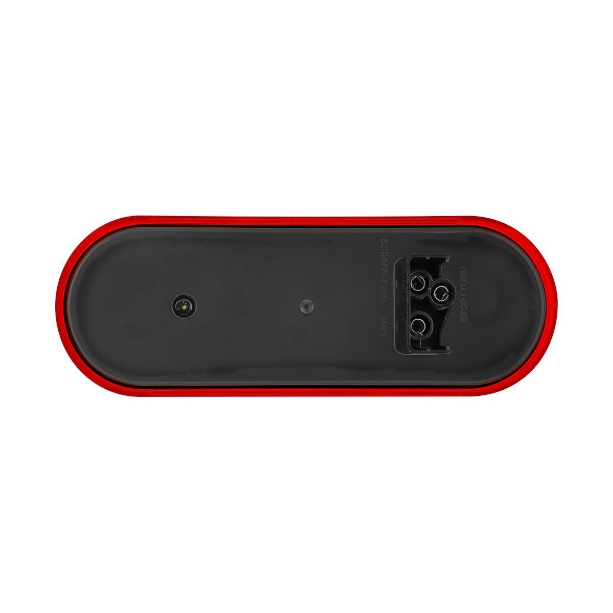 3 LED 6" Oval Light (Stop, Turn, & Tail)- Red LED/Red Lens