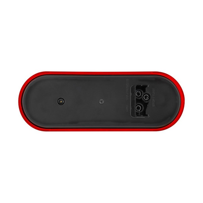 3 LED 6" Oval Light (Stop, Turn, & Tail)- Red LED/Red Lens