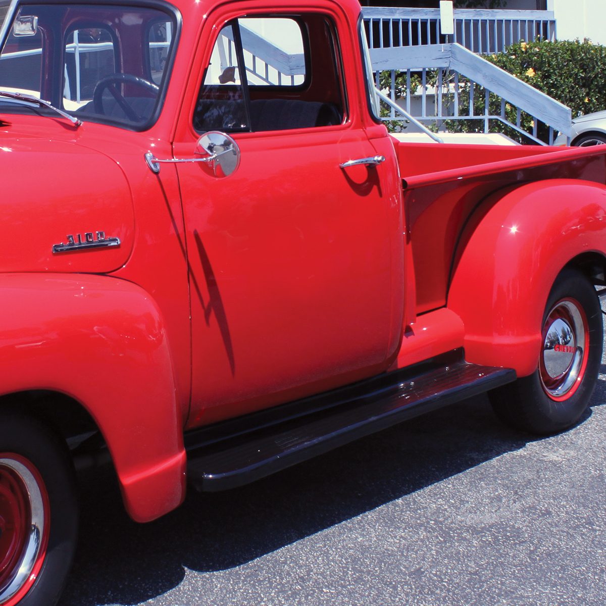 Black Painted Running Board for 1947-54 Chevy & GMC Shortbed Truck - R/H