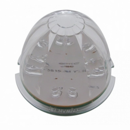 Fog Light Cover With Amber LED Hi/Lo Watermelon Light & Visor For 2007-17 KW T660- Driver -Clear Lens