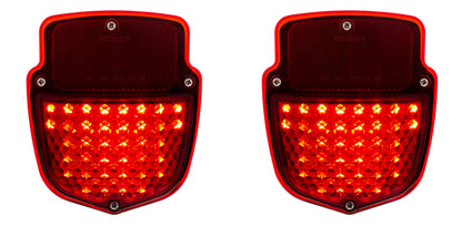38 LED Tail Light Assembly With 12 LED License Plate Light & SS Housing For 1953-56 Ford Truck - L/H; 38 LED Tail Light Assembly With SS Housing For 1953-56 Ford Truck - R/H (2pcs)