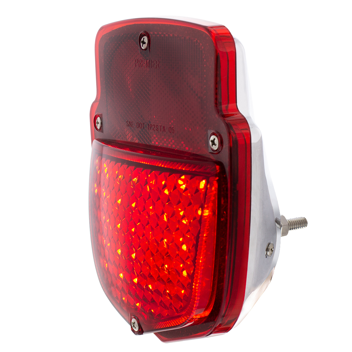 38 LED Tail Light Assembly With 12 LED License Plate Light & SS Housing For 1953-56 Ford Truck - L/H; 38 LED Tail Light Assembly With SS Housing For 1953-56 Ford Truck - R/H (2pcs)