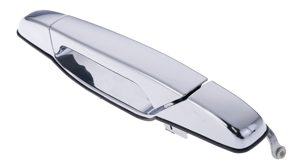 Exterior Door Handle Rear LH Plastic All Chrome for 2007-2013 Chevrolet Avalanche Tahoe Suburban Silverado; 2007-2013 GMC Yukon Sierra; 2007-2013 Cadillac Escalade