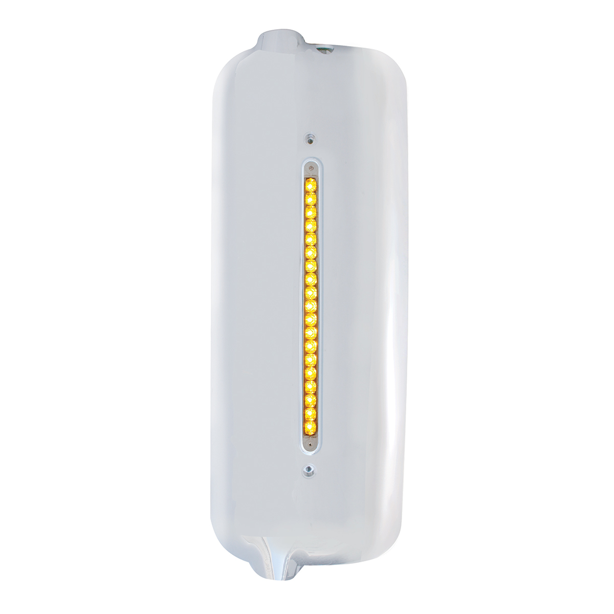 Mirror Cover With 19 Amber LED 12" Reflector Light Bar For Pre-2005 FL Century- Driver -Clear Lens