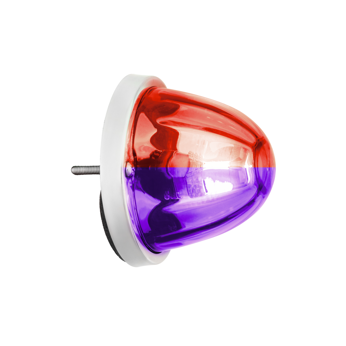 360-Degree Double Fury LED Bulb Glass Watermelon Flush Mount Kit-Red & Purple LED