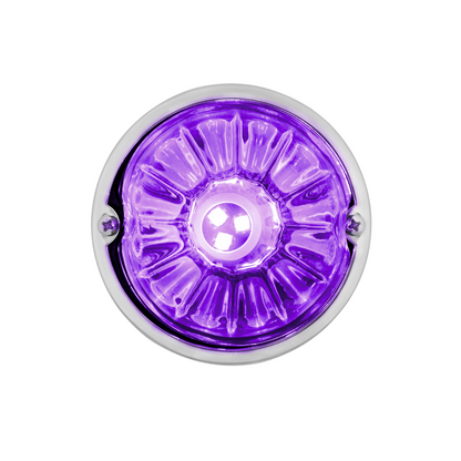 360-Degree Double Fury LED Bulb Glass Watermelon Flush Mount Kit-Red & Purple LED