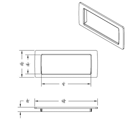 Chrome Dash Storage Pocket Trim for 2018-2026 Freightliner Cascadia