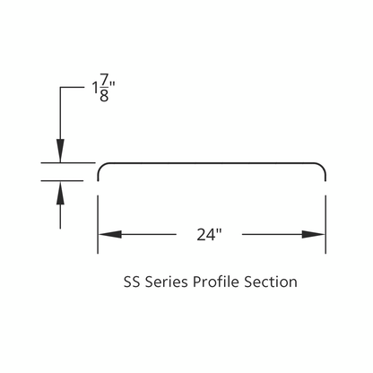 120" 430 Stainless Steel (16ga) Roll Formed Edge Smooth Full Fender 54" Spread - SS Series (Pair)