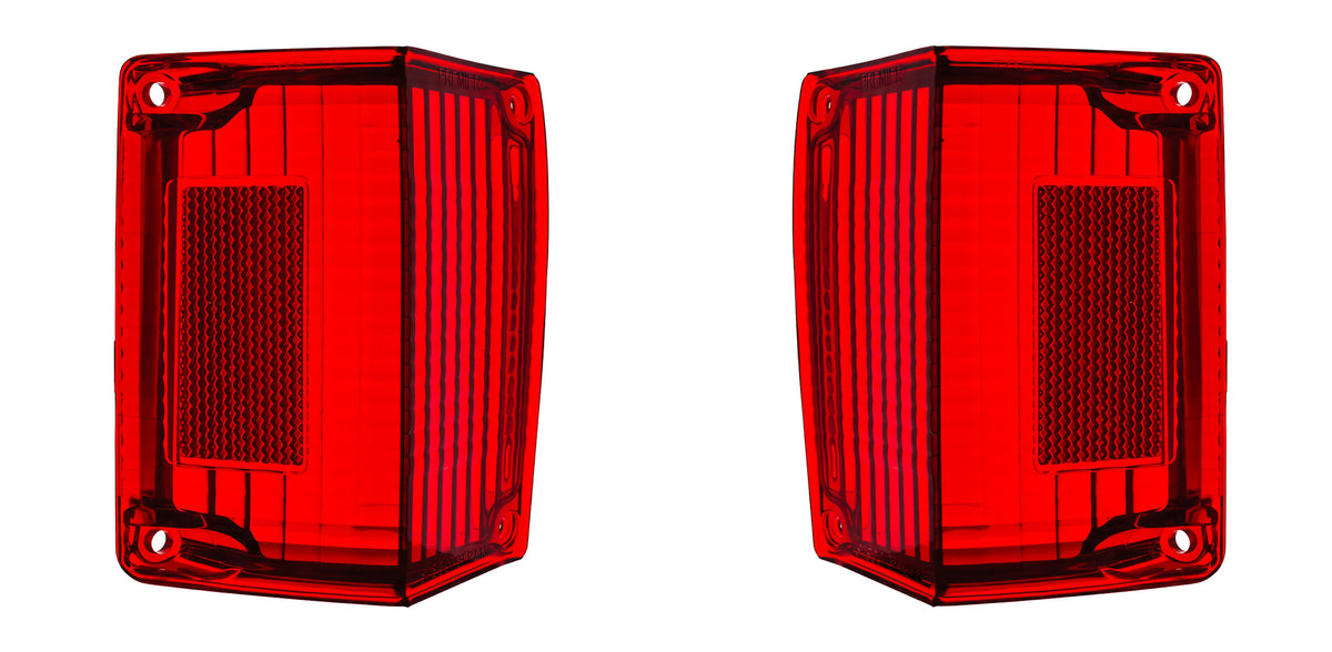 Tail Light Lens For 1970-1972 Chevy El Camino/Station Wagon - L/H and R/H (2pcs)