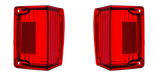 Tail Light Lens For 1970-1972 Chevy El Camino/Station Wagon - L/H and R/H (2pcs)