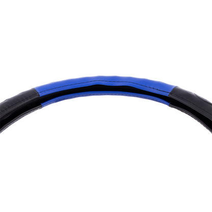 18" Duo Tone Steering Wheel Cover - Black & Blue