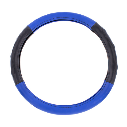 18" Duo Tone Steering Wheel Cover - Black & Blue