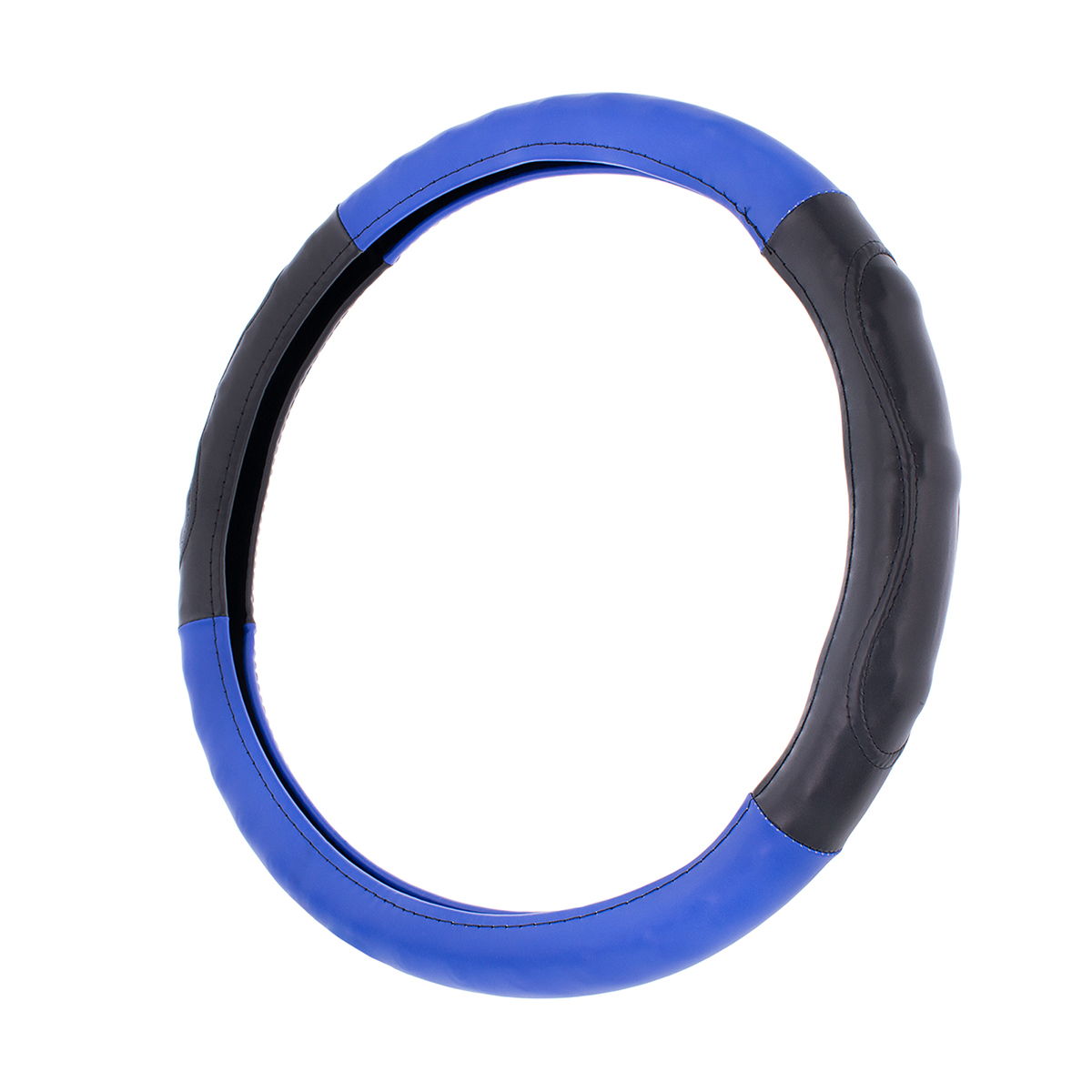 18" Duo Tone Steering Wheel Cover - Black & Blue