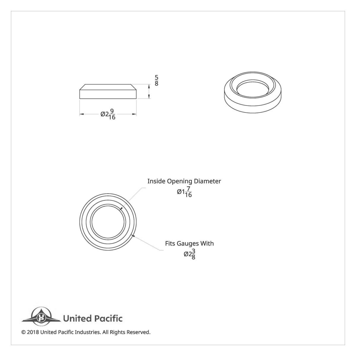 Chrome Plastic Small Gauge Cover