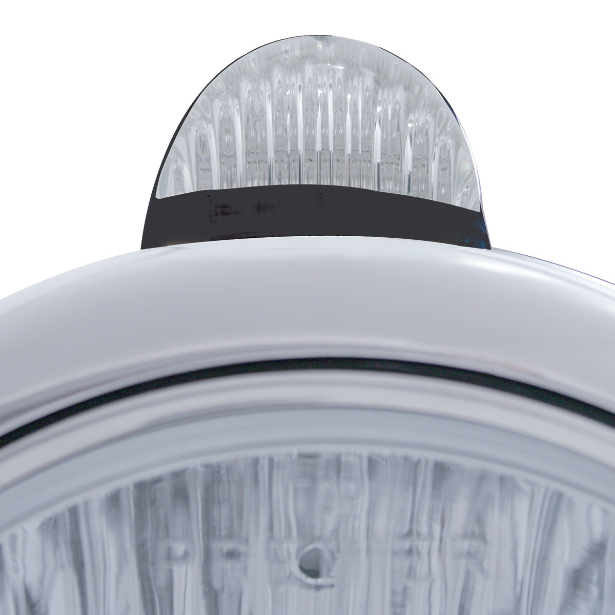 Black Guide 682-C Headlight 6014 & Dual Mode LED Signal - Clear Lens