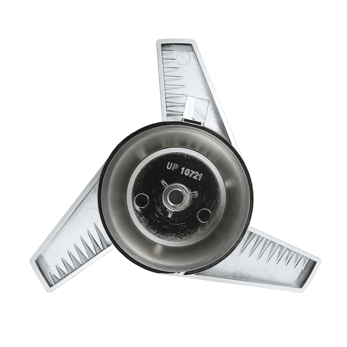 Chrome Plastic 3 Bar Right Swing Hubcap Spinner Only