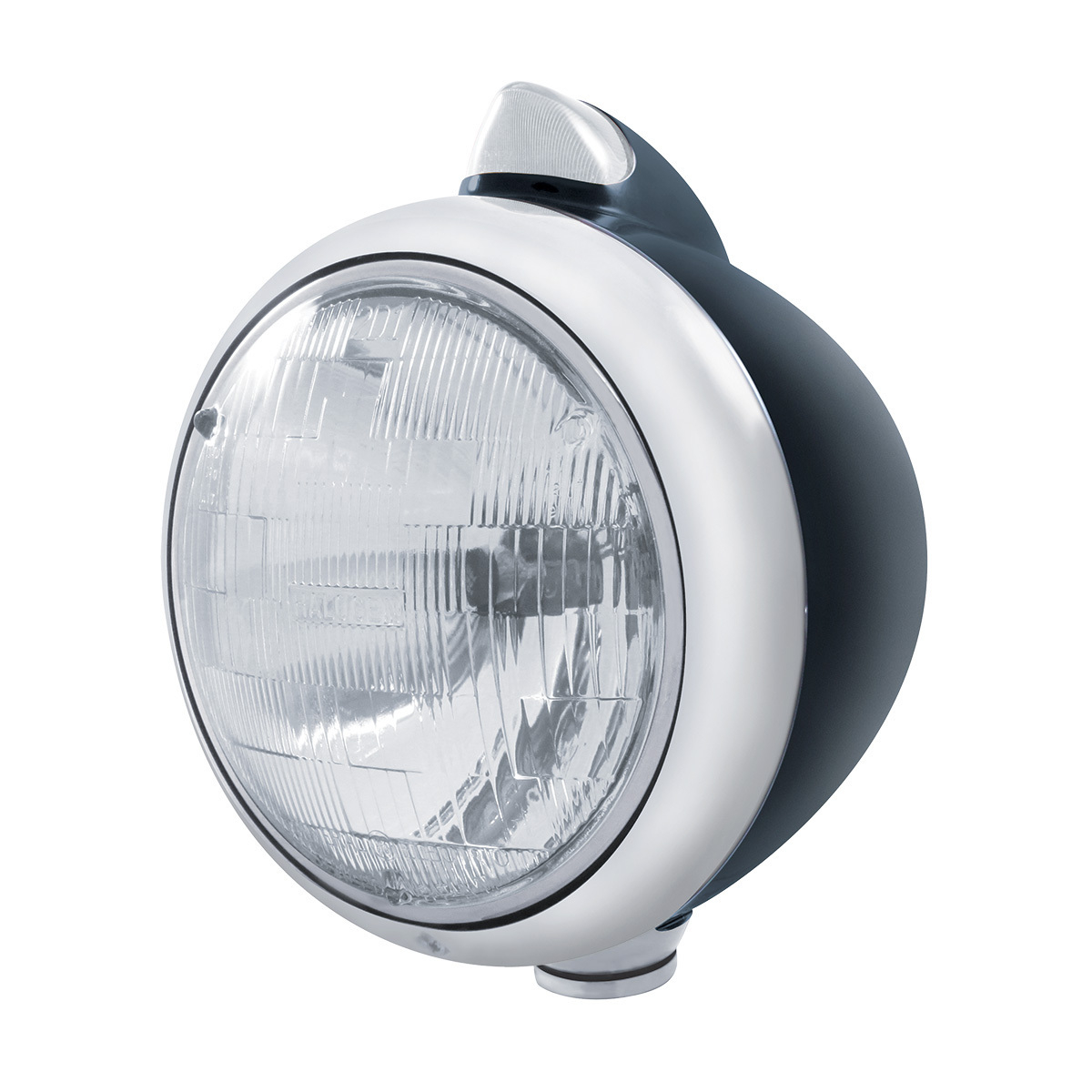 Black Guide 682-C Headlight H6024 & Original Style LED Signal - Clear Lens