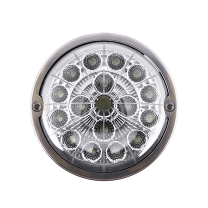 17 LED Watermelon Double Fury Light Torpedo Cab Light - Amber & Green LED/Clear Lens